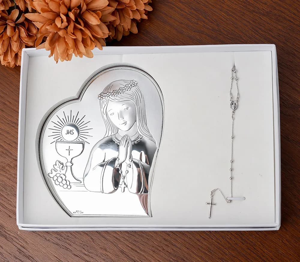 Набір до першого причастя для дівчинки ікона вервиця 81094r 03. N