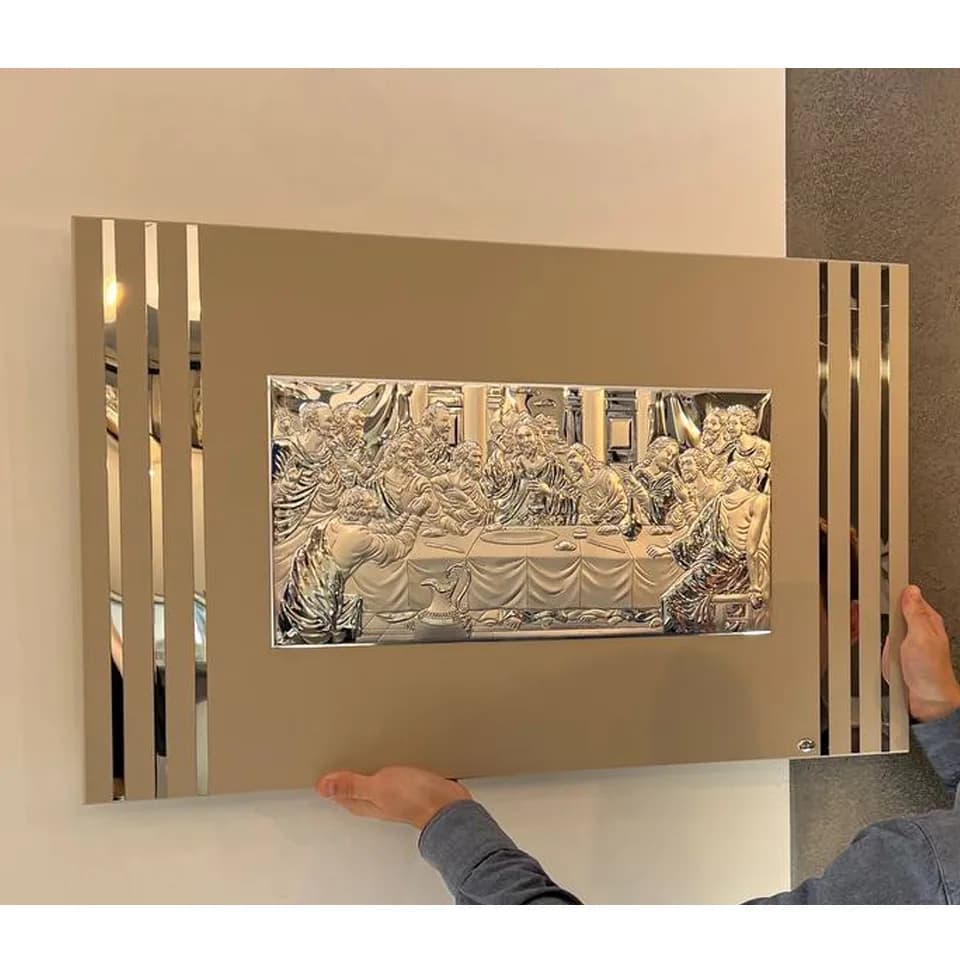 Ікона срібна Тайна Вечеря 18320 3L (82х51)