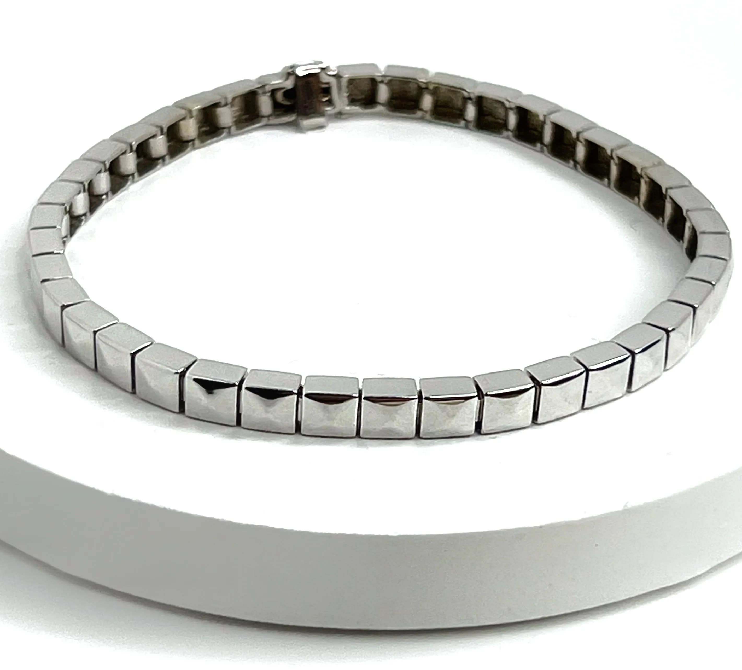 Браслет "Шоколад" з білого золота 202-0103