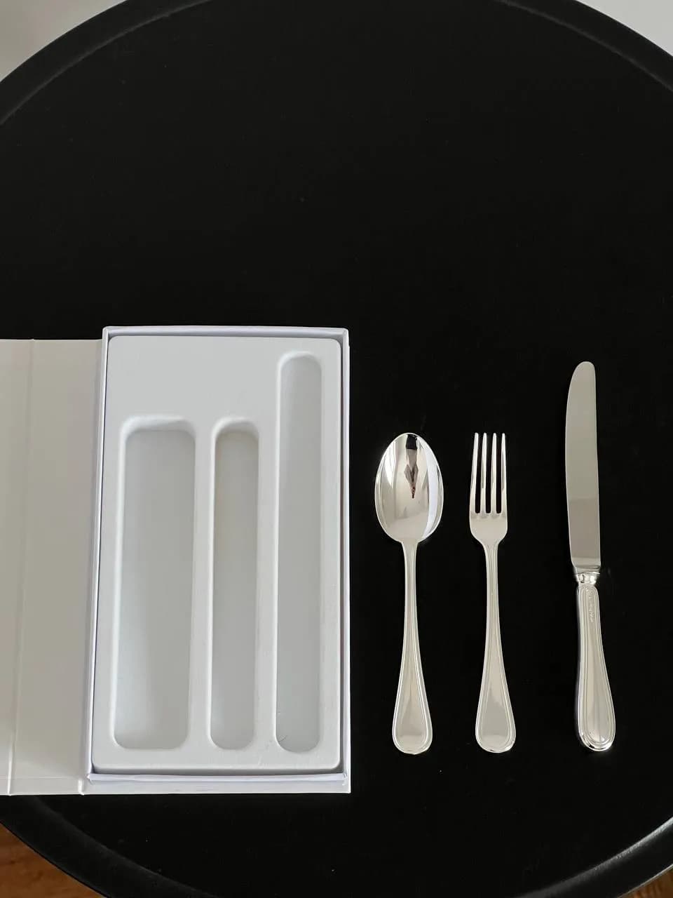 Набір столових приборів зі срібла set 3 pcs. BL