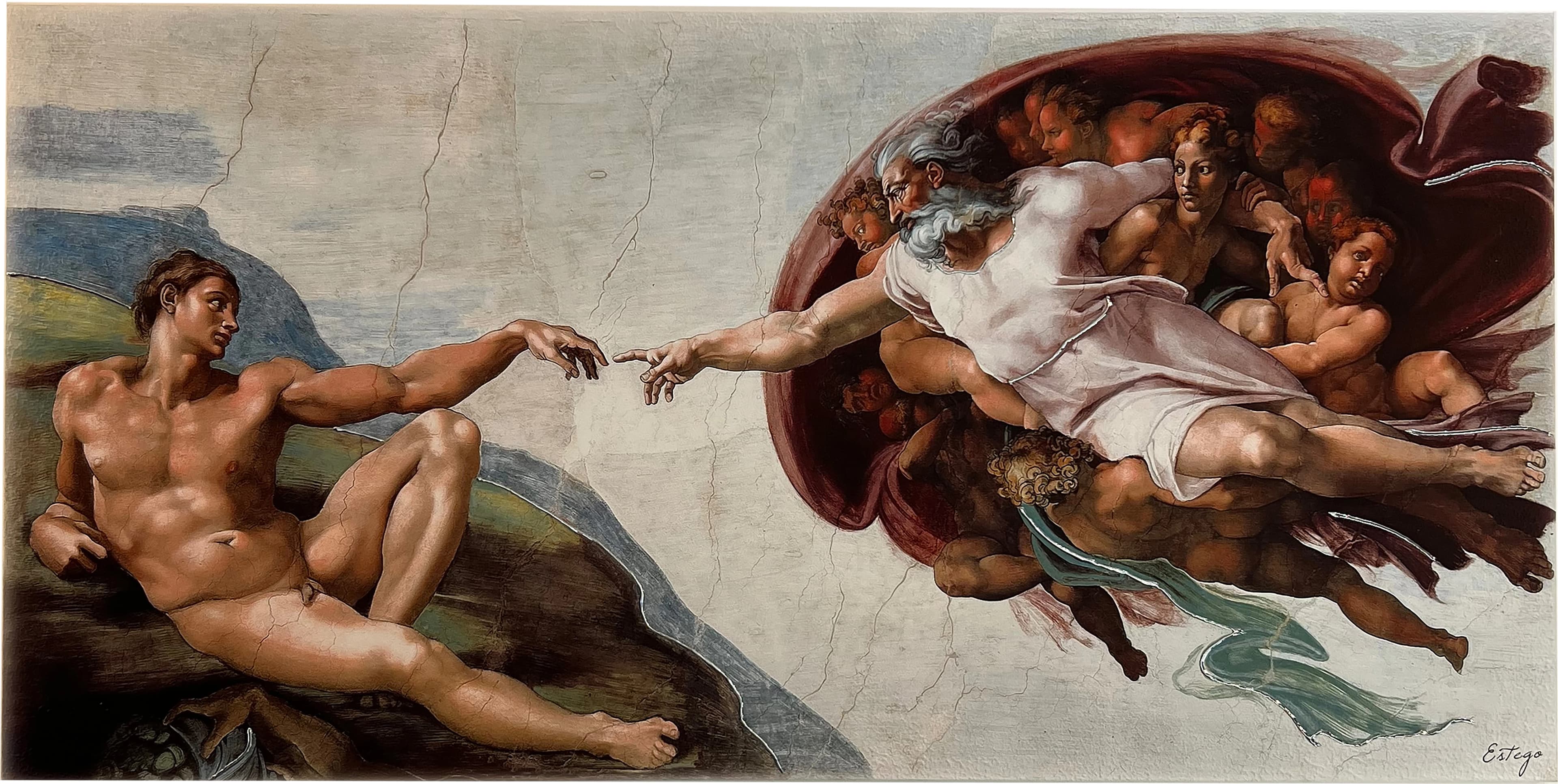 Картина "Створення Адама" 050832 (100x50)