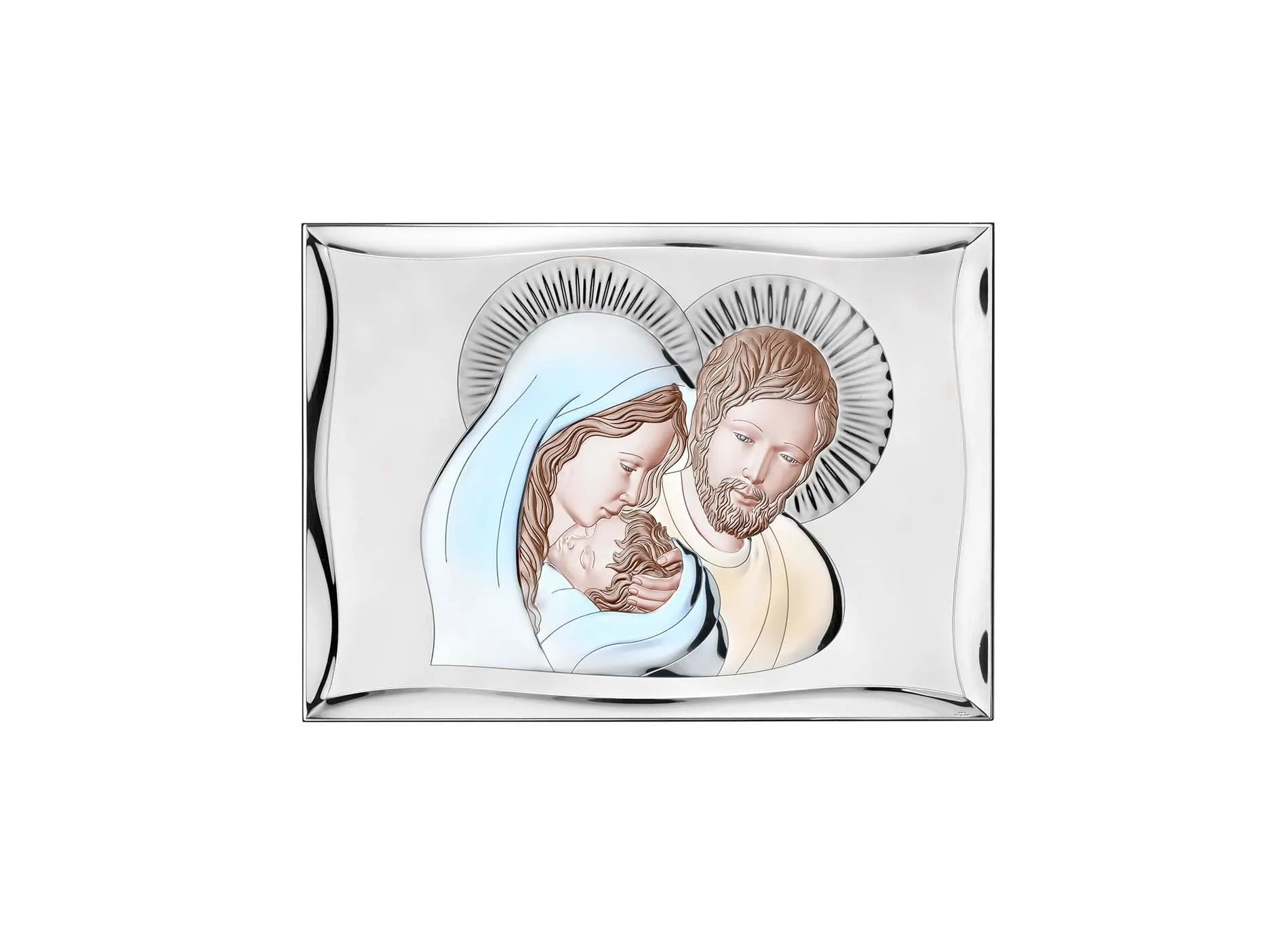Ікона срібна Свята Родина кольорова 35х50см 81301.7LCOL (35х50)