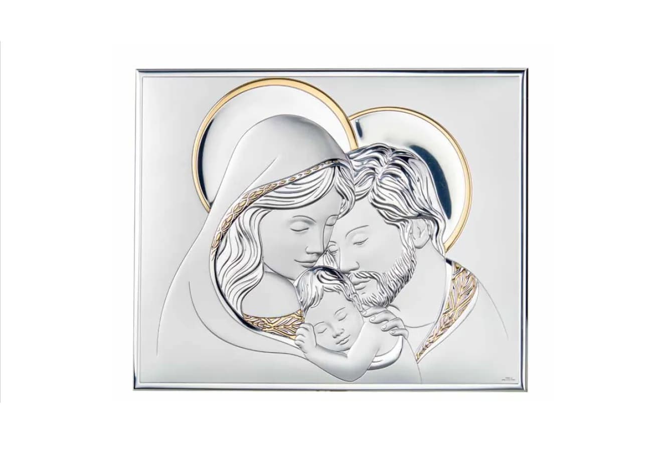 Срібна ікона свята родина 26х21 см 81394 4LORO (21x26)
