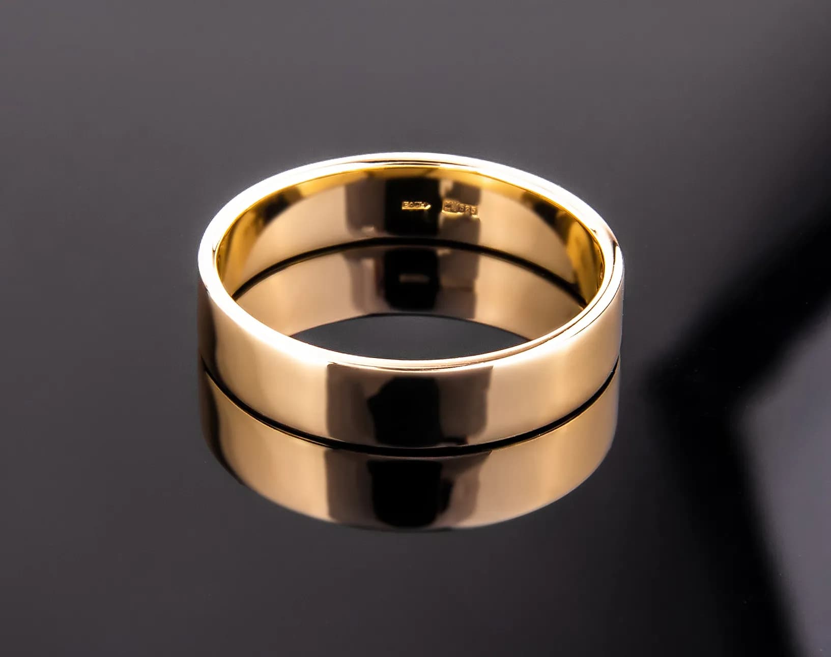 Обручка американка з жовтого золота 5 мм. 400-0850 (21), фото 2