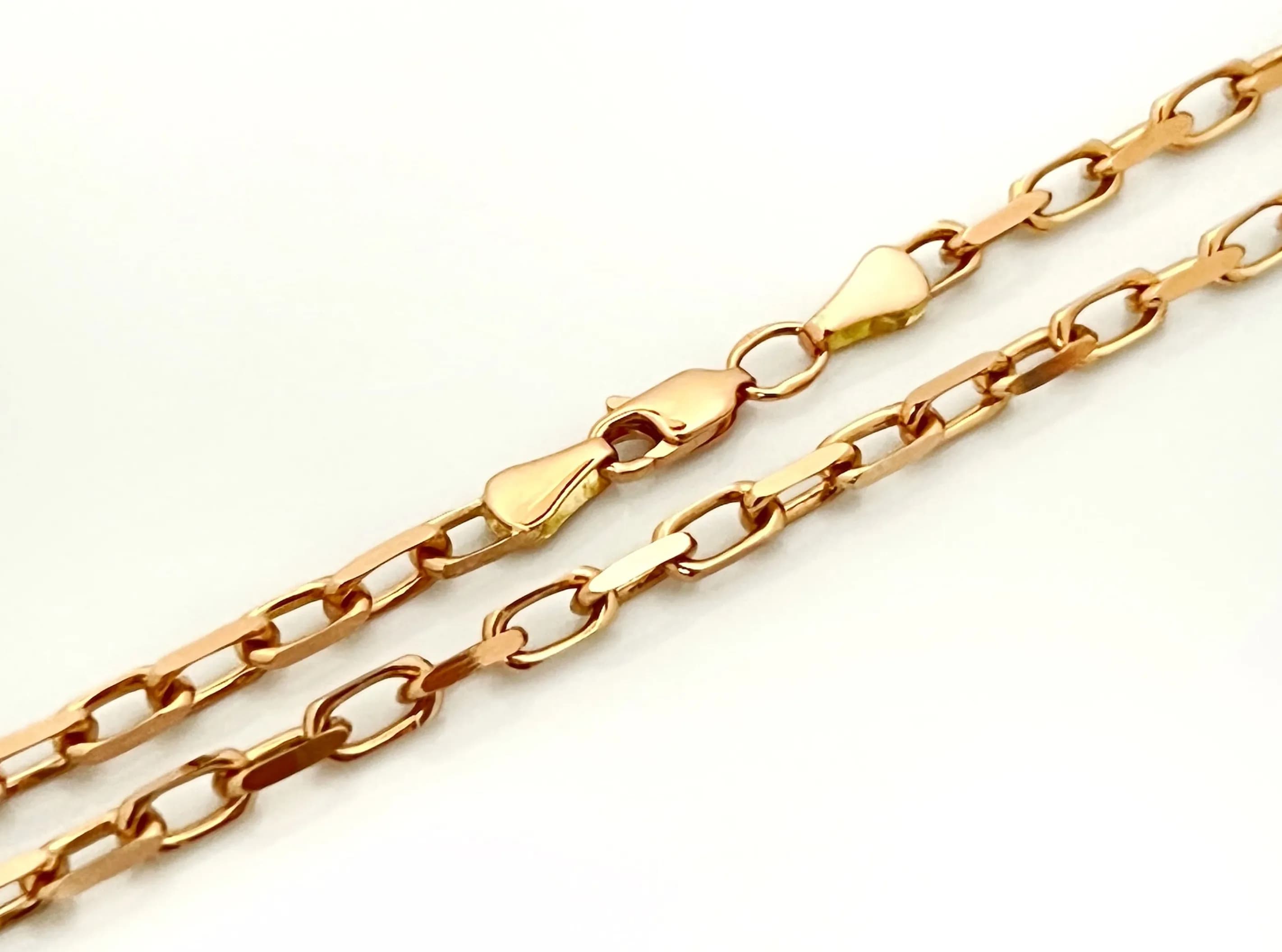 Ланцюжок з червоно золота плетіння якір FORD5-120X