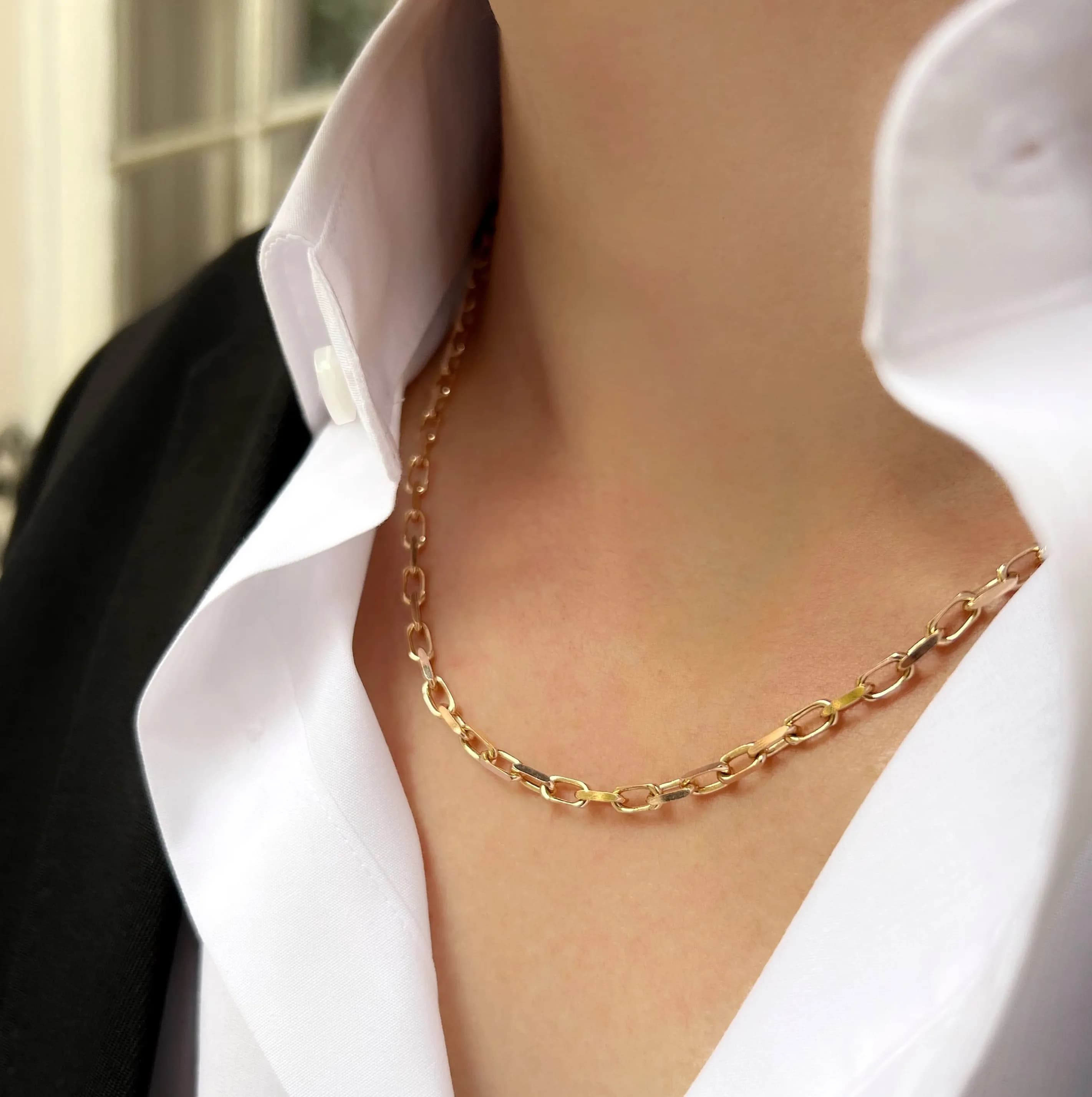 Ланцюжок з червоно золота плетіння якір FORD5-120X