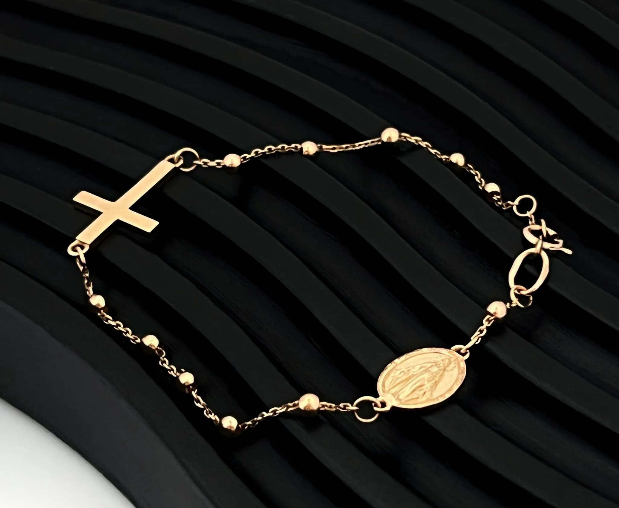 Браслет вервиця з червоного золота Rosary B1 m 02 (17,5-19), фото 5