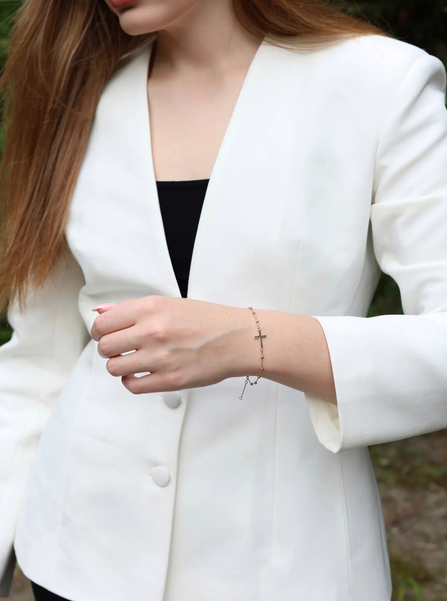 Браслет вервиця з червоного золота Rosary B1 m 02 (17,5-19), фото 7