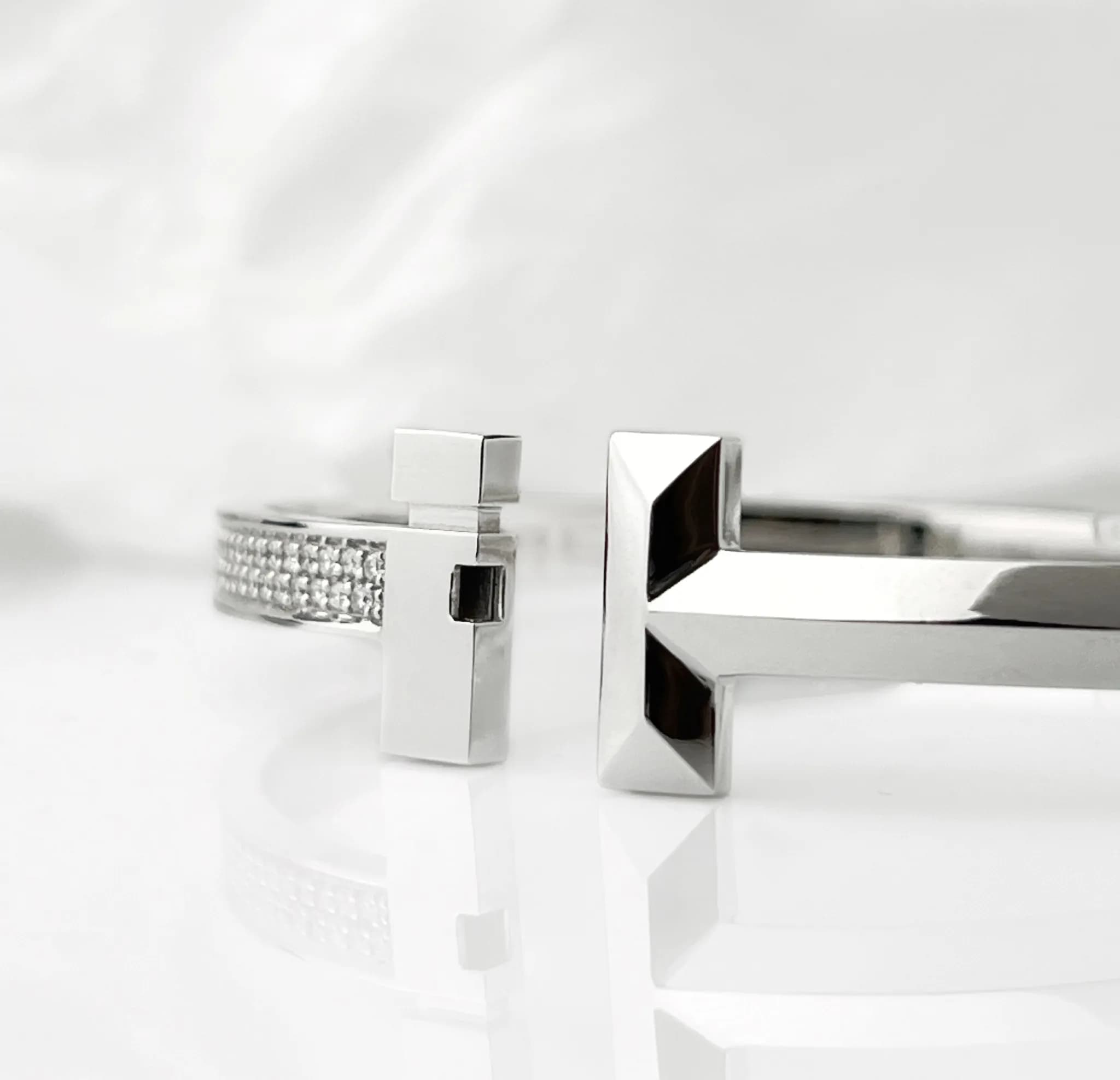 Браслет з діамантами з білого золота T1-bracelet, фото 2