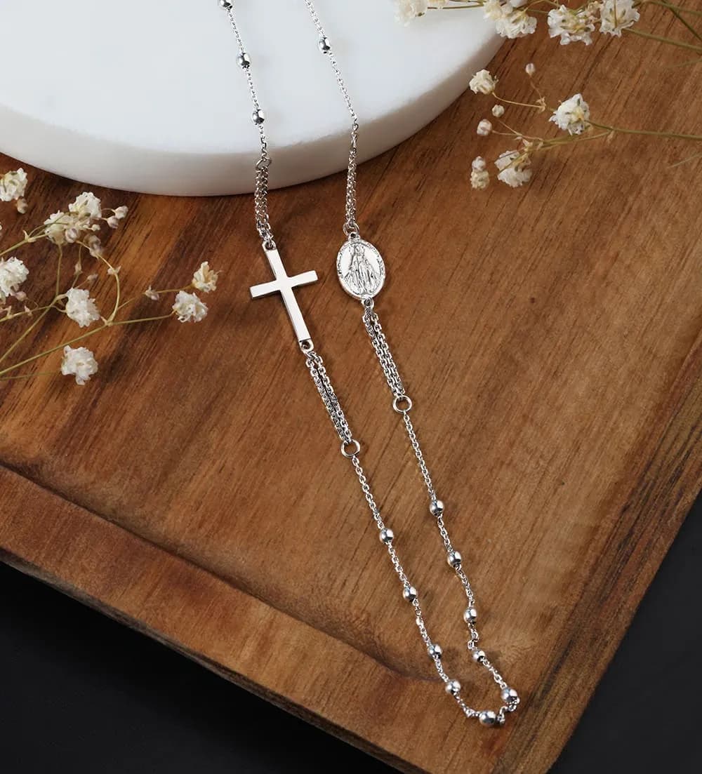 Кольє-вервиця з білого золота Rosary N2 (60)