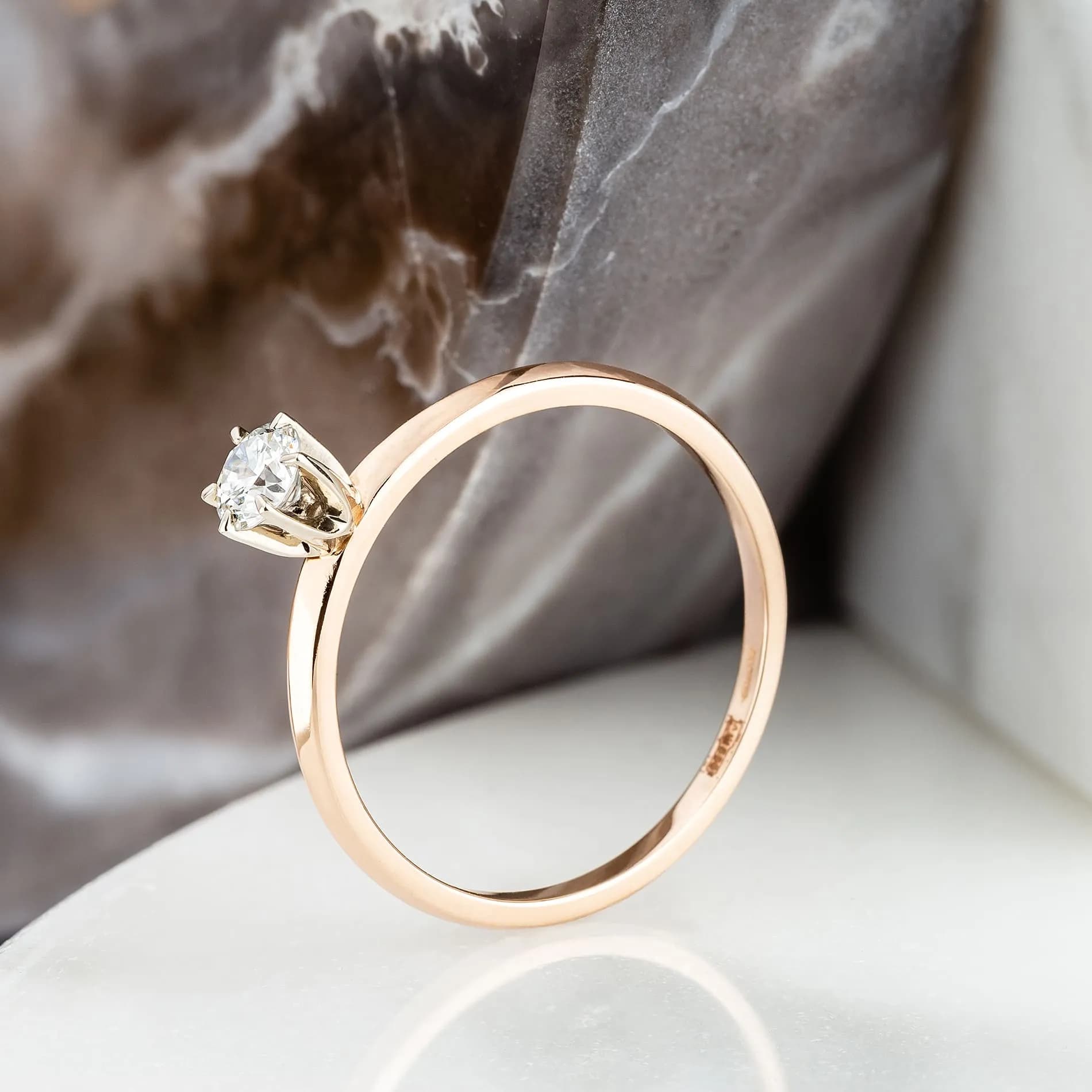 Каблучка з діамантом ``Adeline`` з комбінованого золота 313-0380/3,0 (15,5)