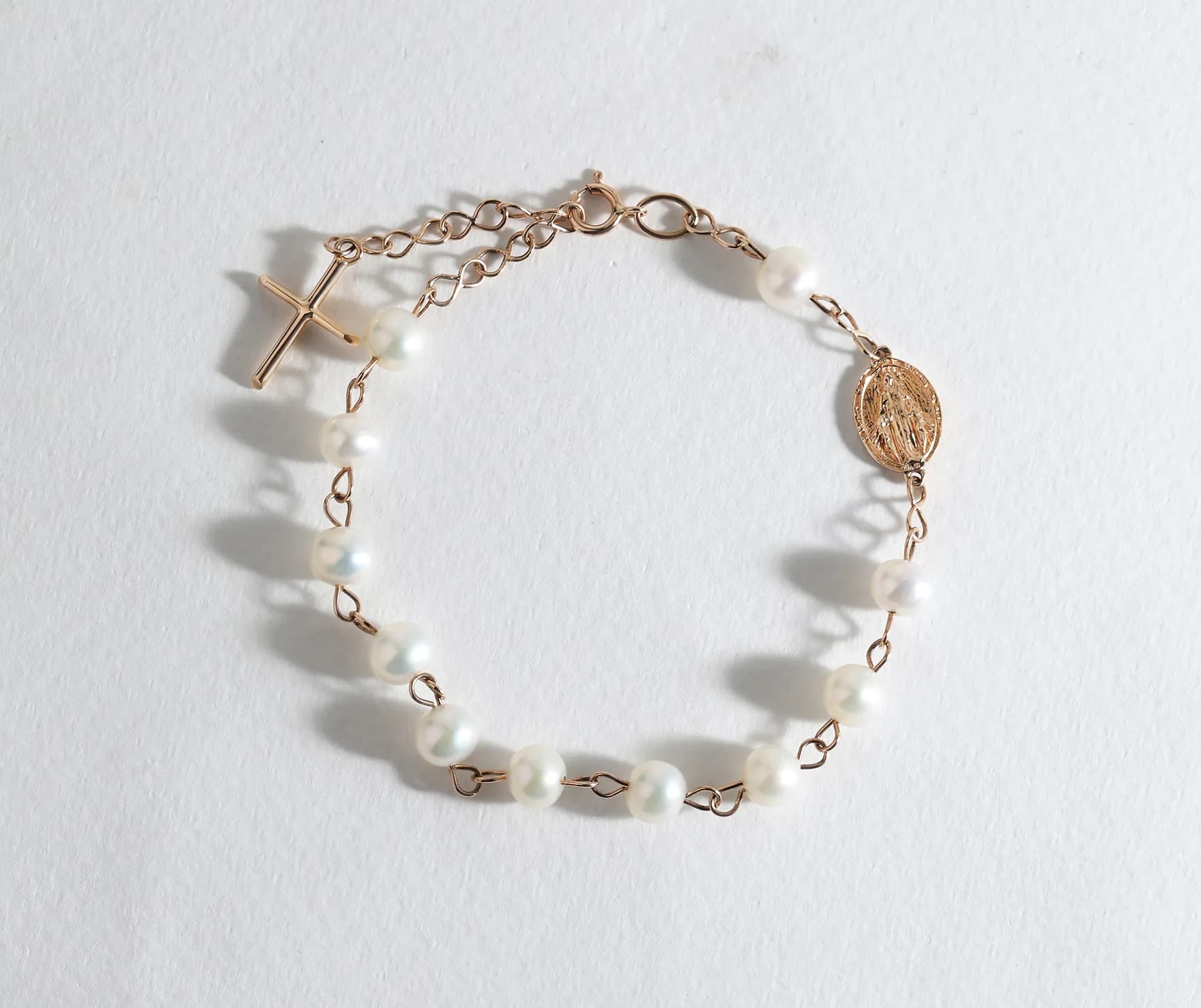 Вервиця браслет з перлинами Rosary Perl B1 03 5мм