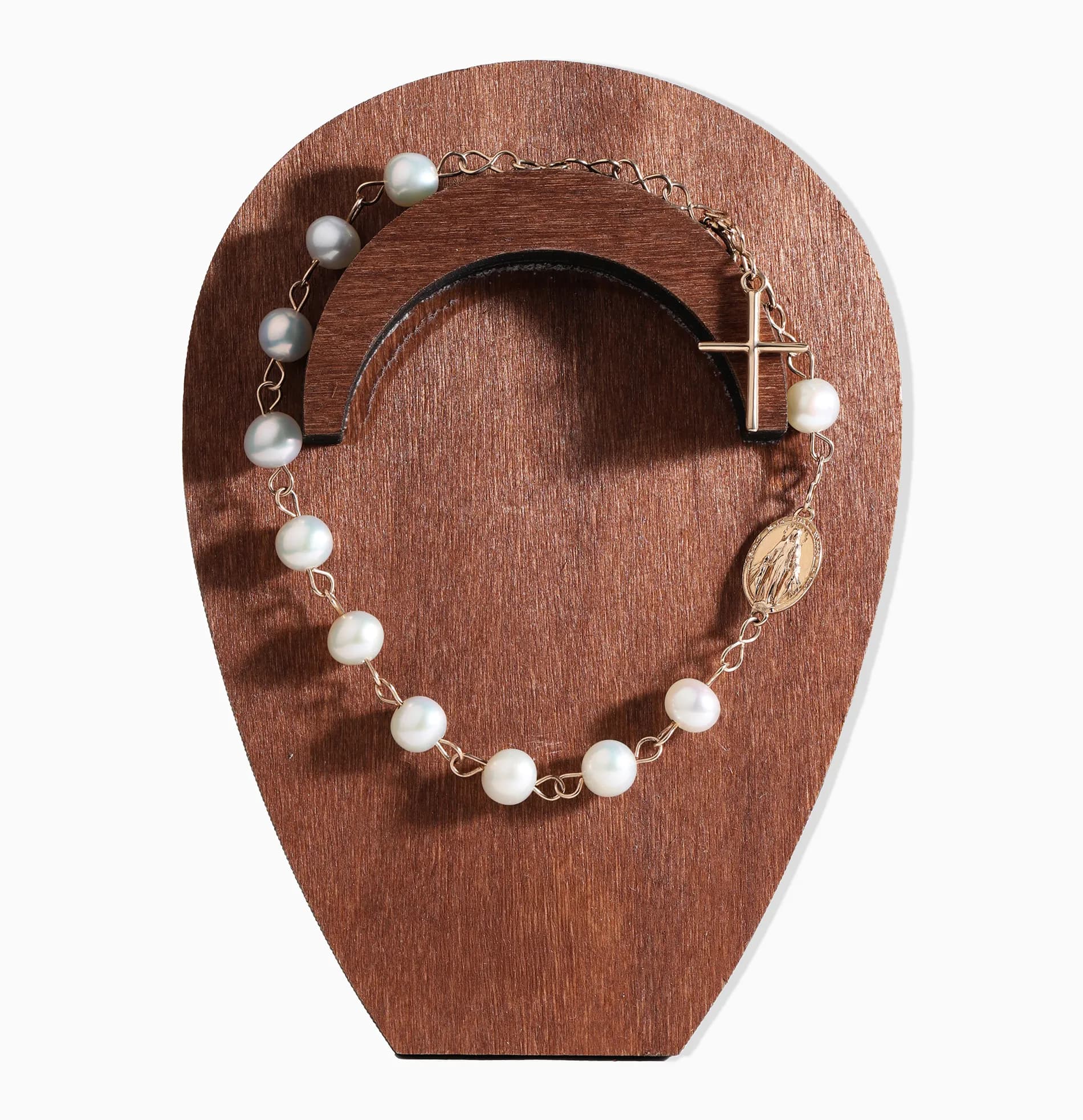 Вервиця браслет з перлинами Rosary Perl B1 03 5мм, фото 3