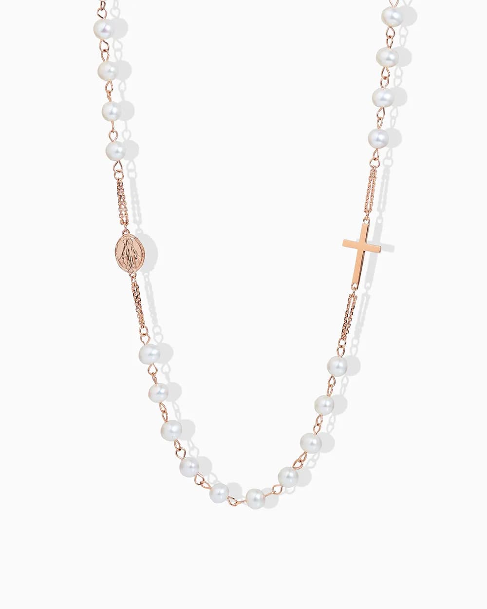 Кольє-вервиця з перлинами з червоного золота Rosary Perl N1 5мм