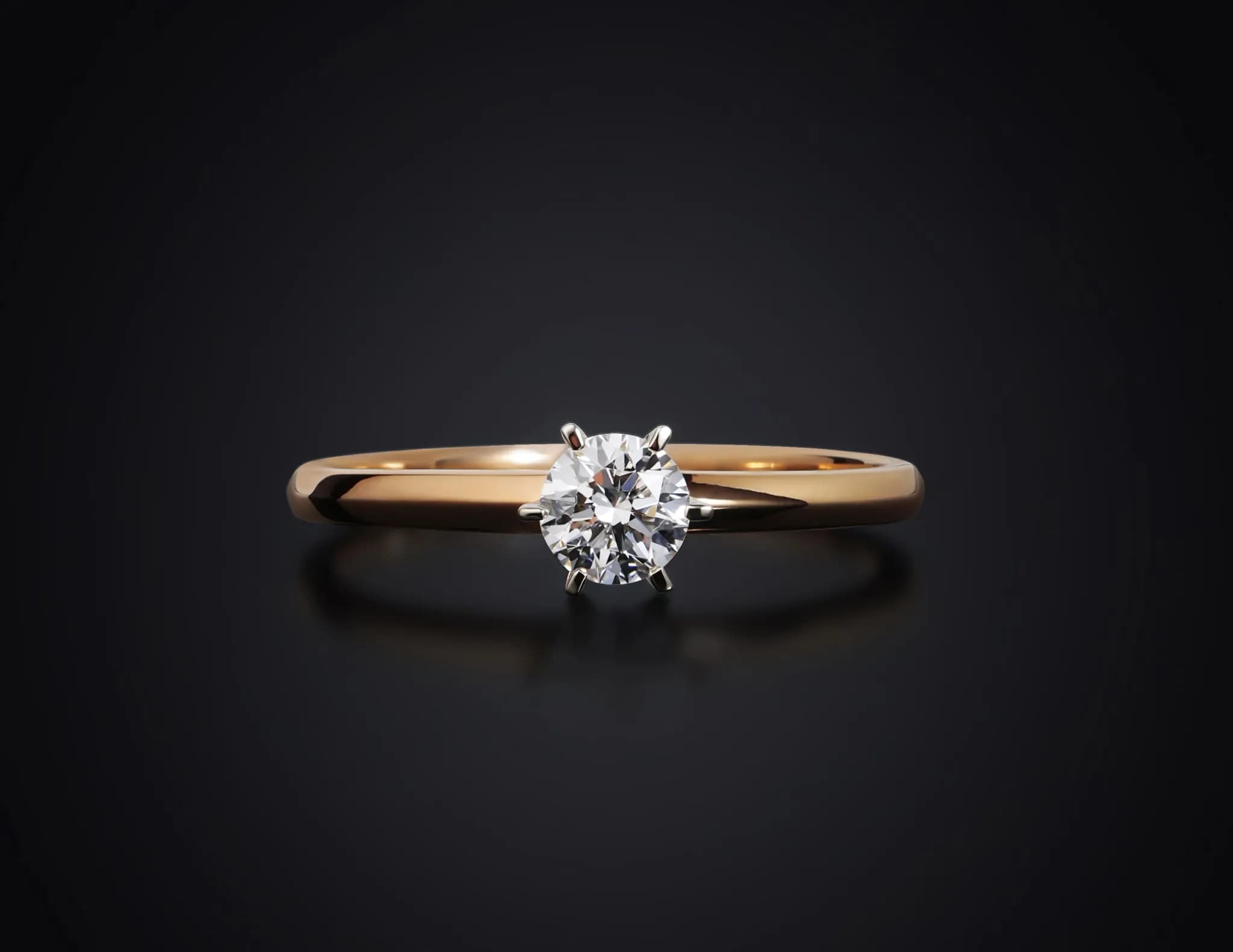 Каблучка з діамантом на заручини 313-0380 0,30 GIA (16,5)