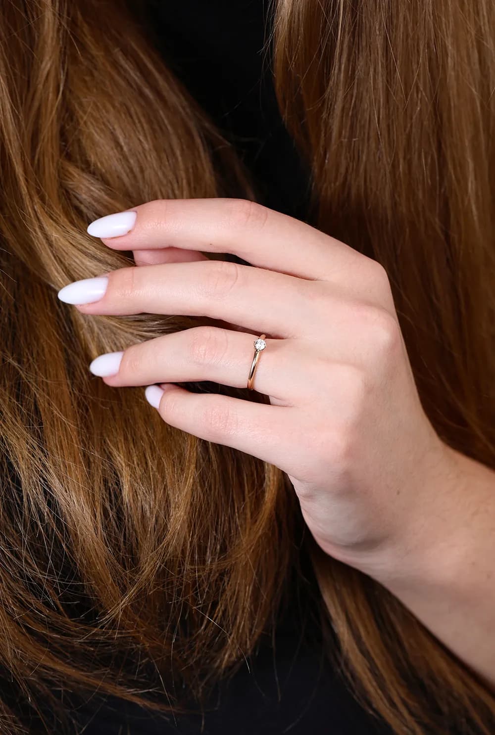 Каблучка з діамантом ``Adeline`` з комбінованого золота 313-0380 3.6 0,20 (17,5)