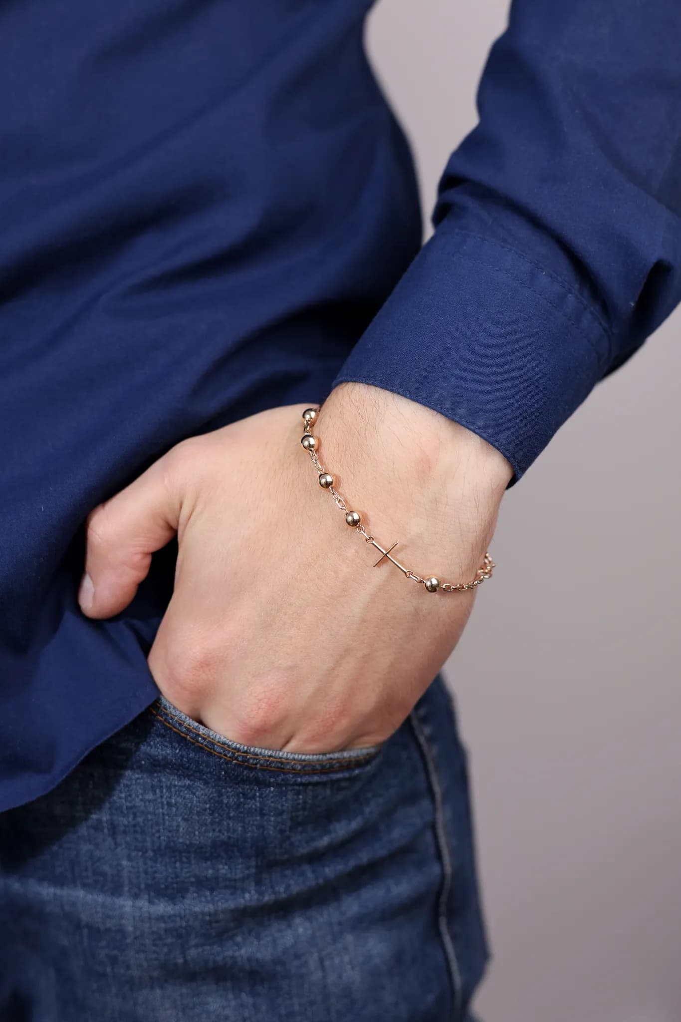 Браслет вервиця з червоного золота Rosary B1 022 6mm (20,5), фото 4