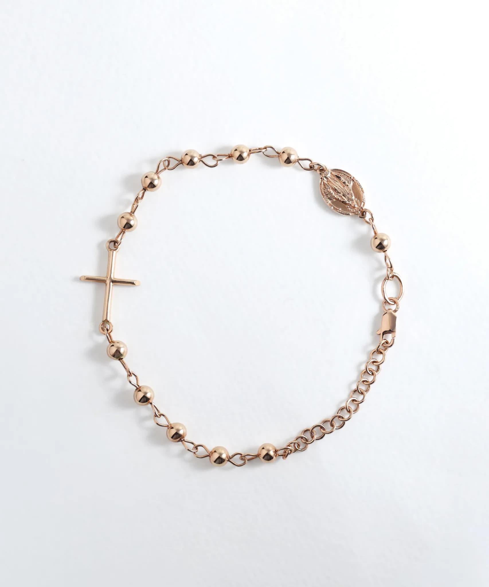 Золотий браслет вервиця Rosary B1 022 4mm (15,5-18), фото 4