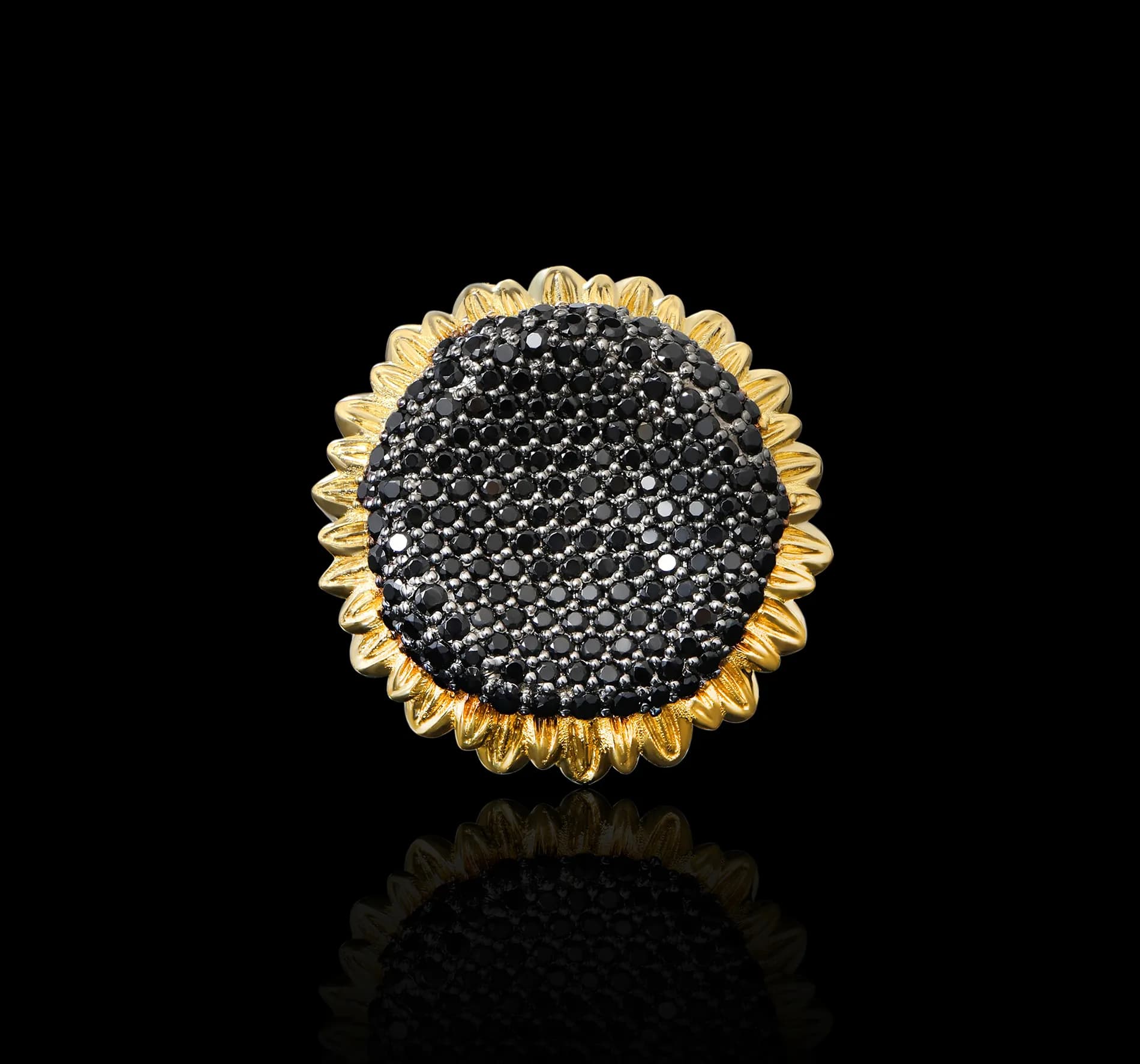 Підвіска-брошка Сонях з жовтого золота