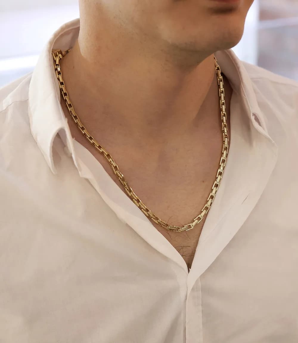 Ланцюжок з жовтого золота Anchor Box Ch4 "S"