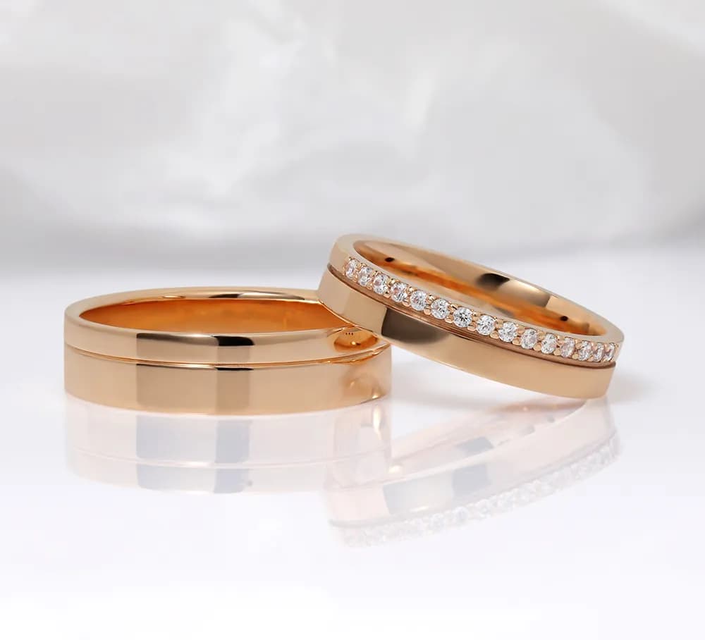 Пара обручок з червоного золота D WR16-0105,01-100-0105 (18)