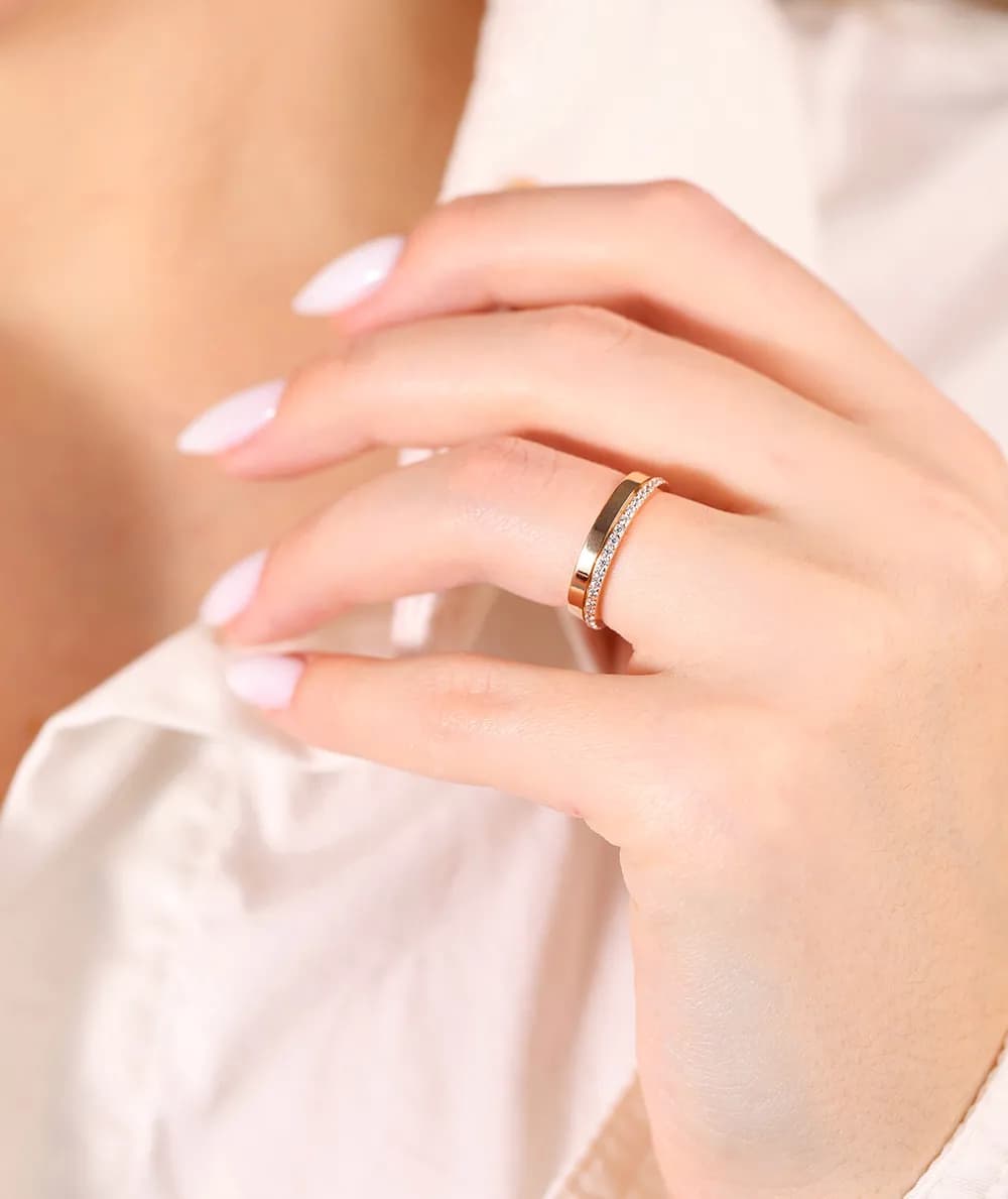 Пара обручок з червоного золота D WR16-0105,01-100-0105 (18)