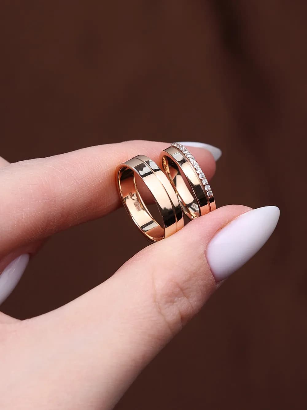 Пара обручок з червоного золота D WR16-0105,01-100-0105 (18)