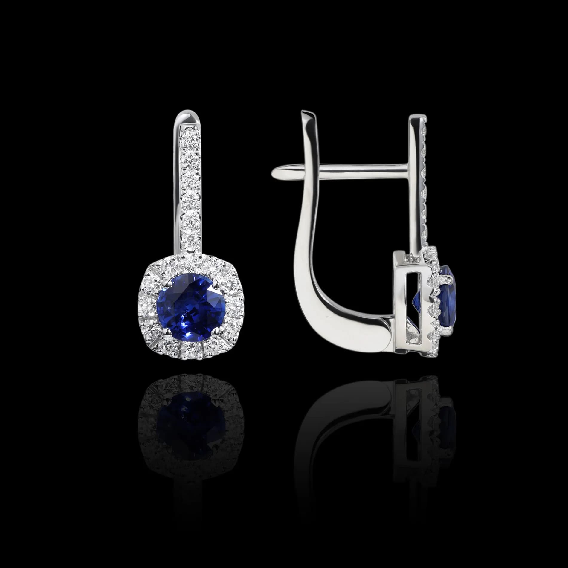 Сережки з сапфірами Elza E29 sap