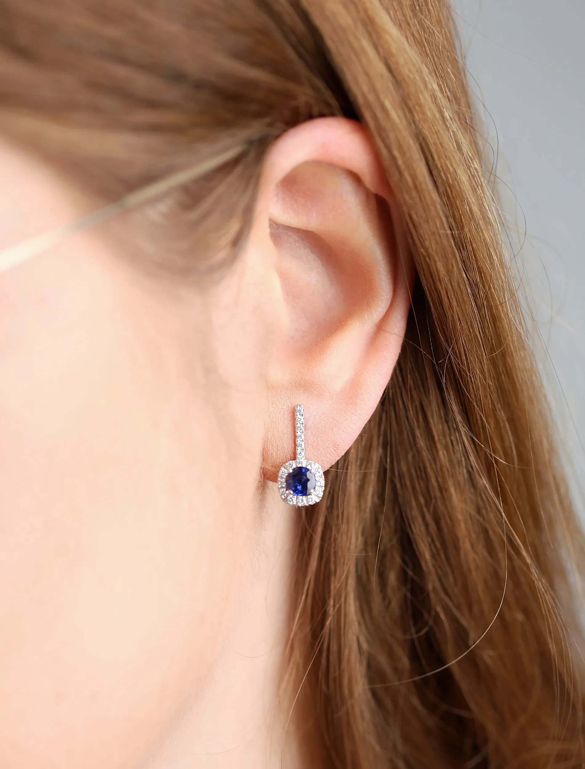 Сережки з сапфірами Elza E29 sap