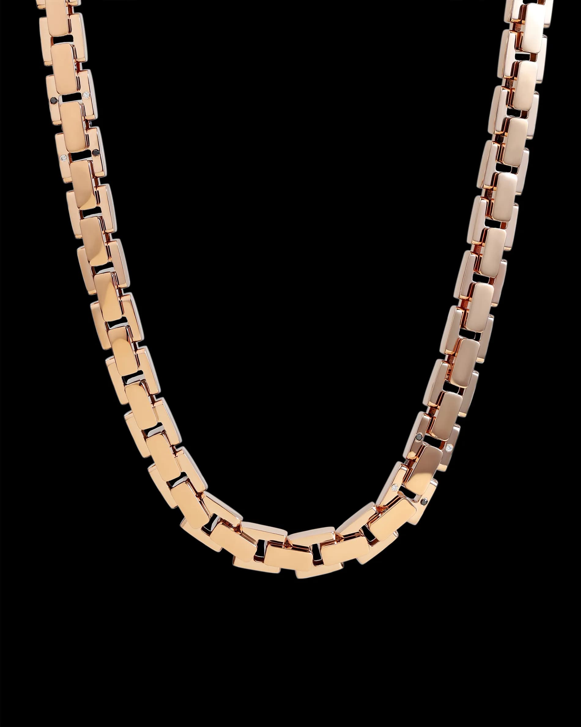 Ланцюг зі вставками діамантів з червоного золота Joker Ch1