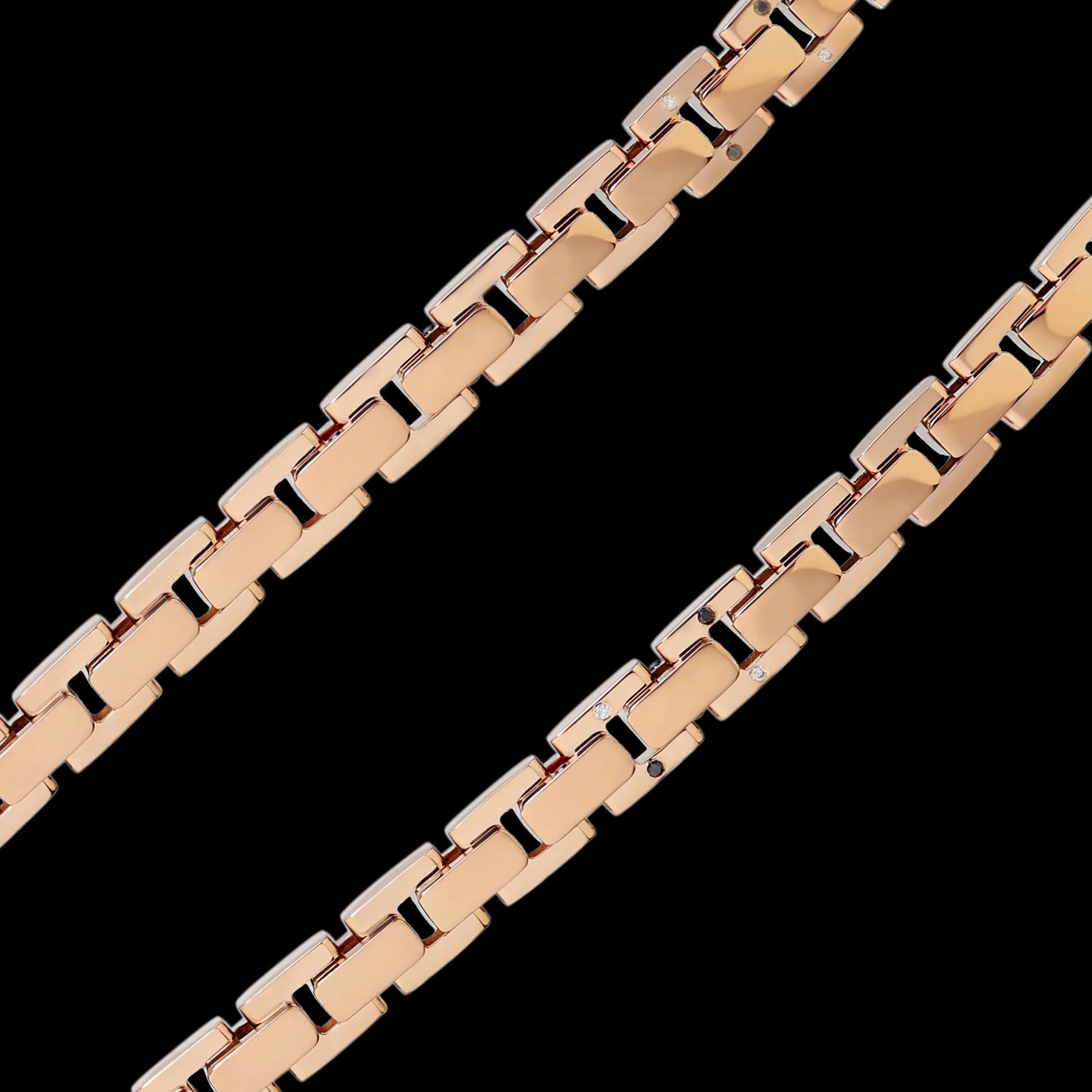 Ланцюг зі вставками діамантів з червоного золота Joker Ch1