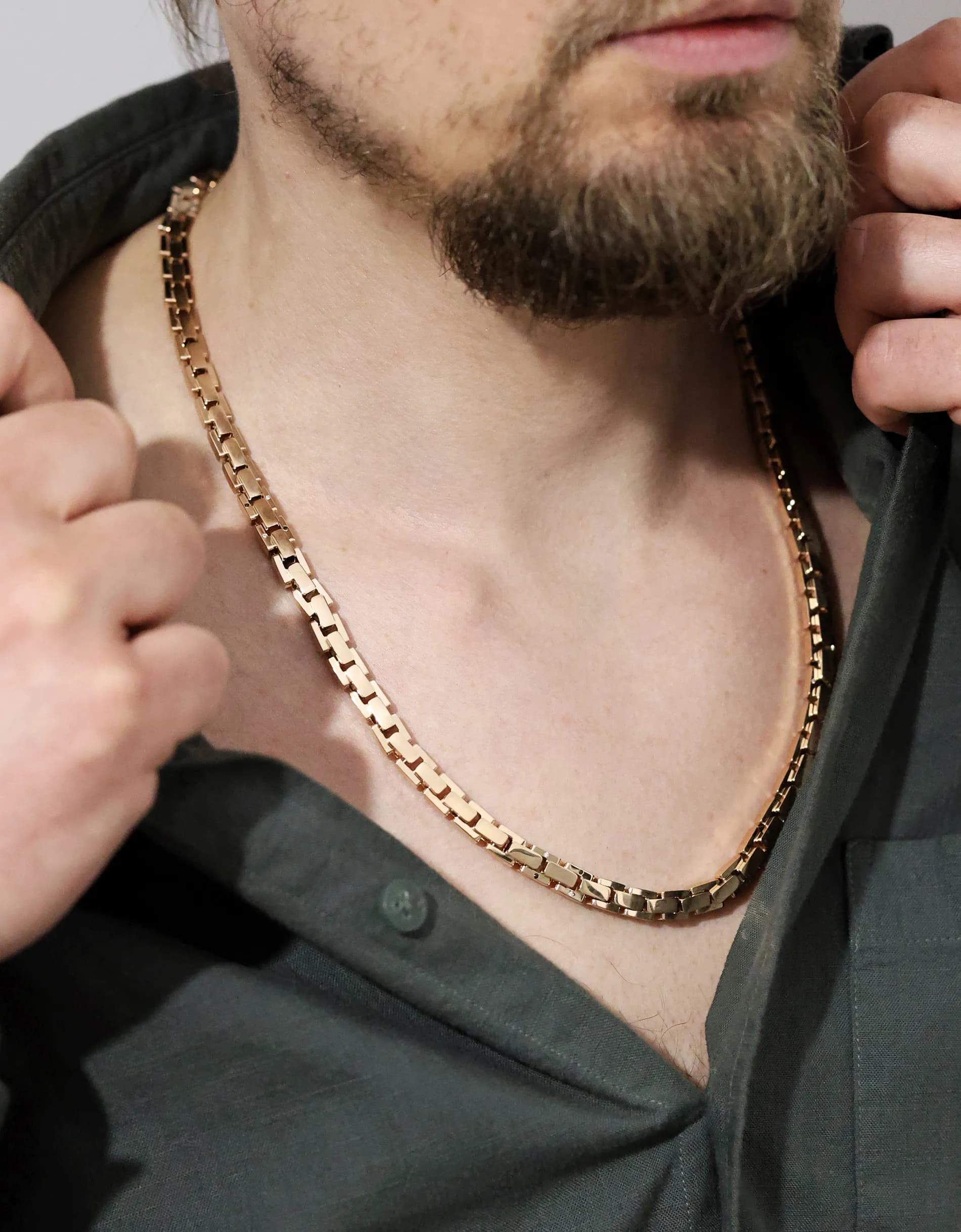 Ланцюг зі вставками діамантів з червоного золота Joker Ch1