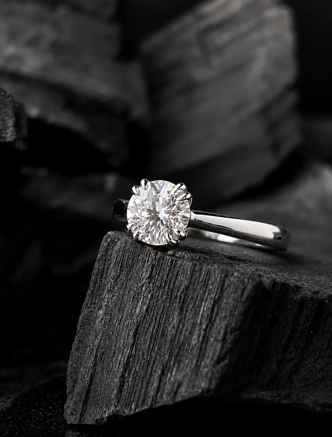 Каблучка з діамантом 1 карат з білого золота Winston R2/ 6.3 18k GIA, фото 6