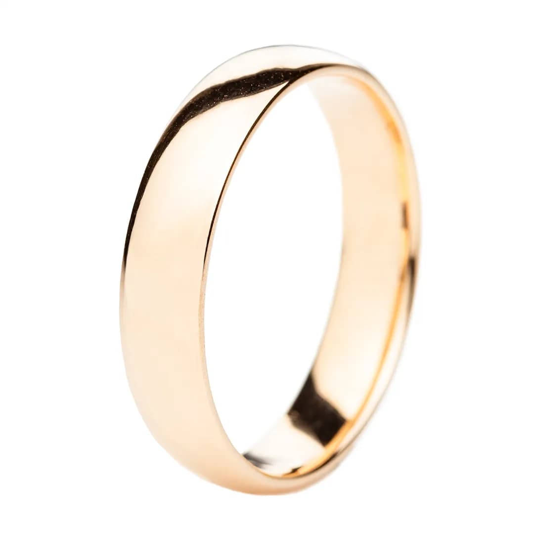 Обручка радіусна з червоного золота 5 мм 100-0950 (20,5)