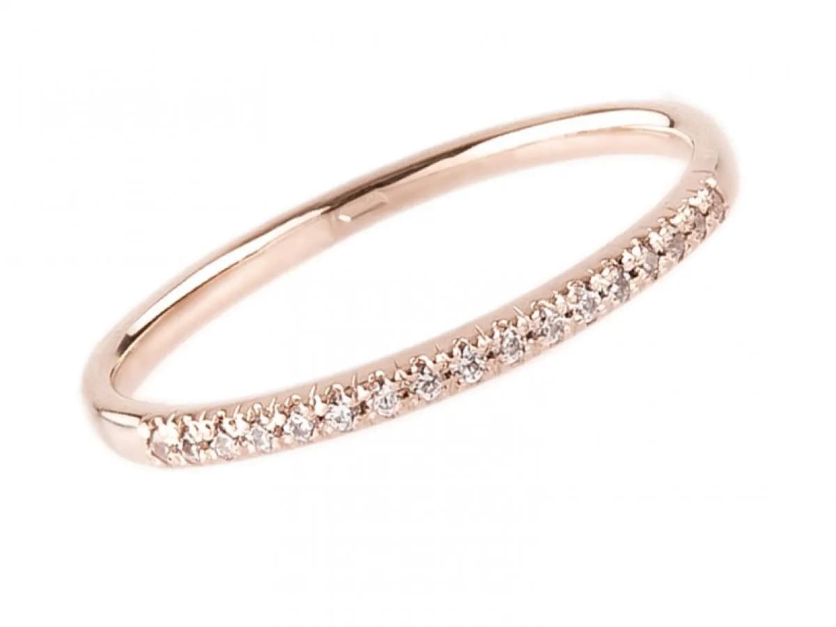 Перстень з діамантами "Bride" з червоного золота 120-0155 (17)