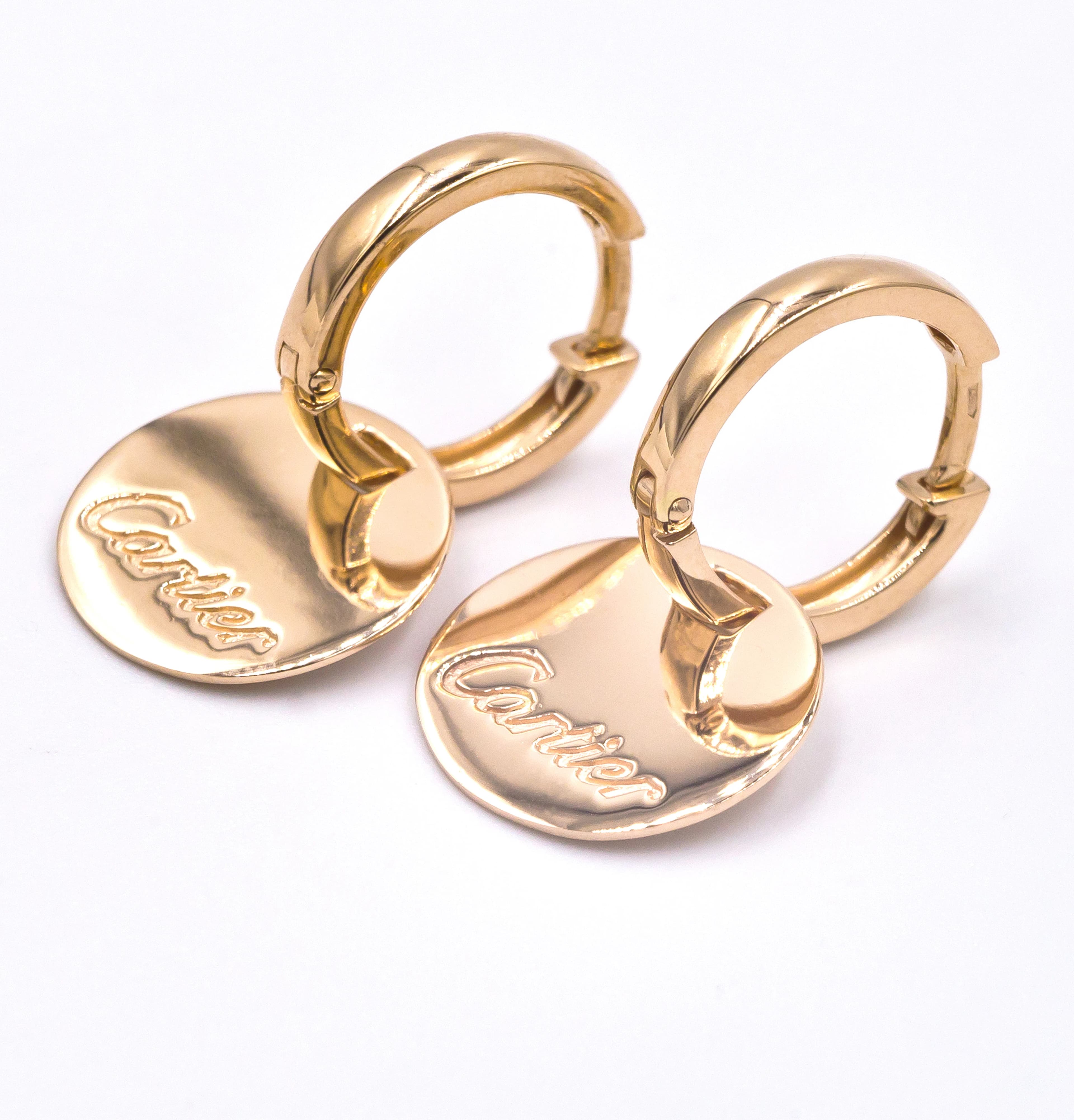 Сережки з пластинами з червоного золота 104-0384,02