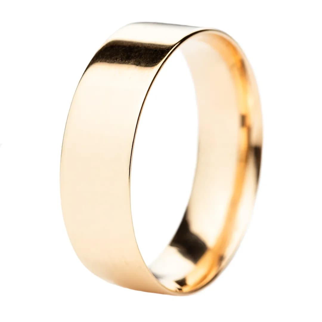 Обручка американка з червоного золота 7 мм 100-0870 (15)