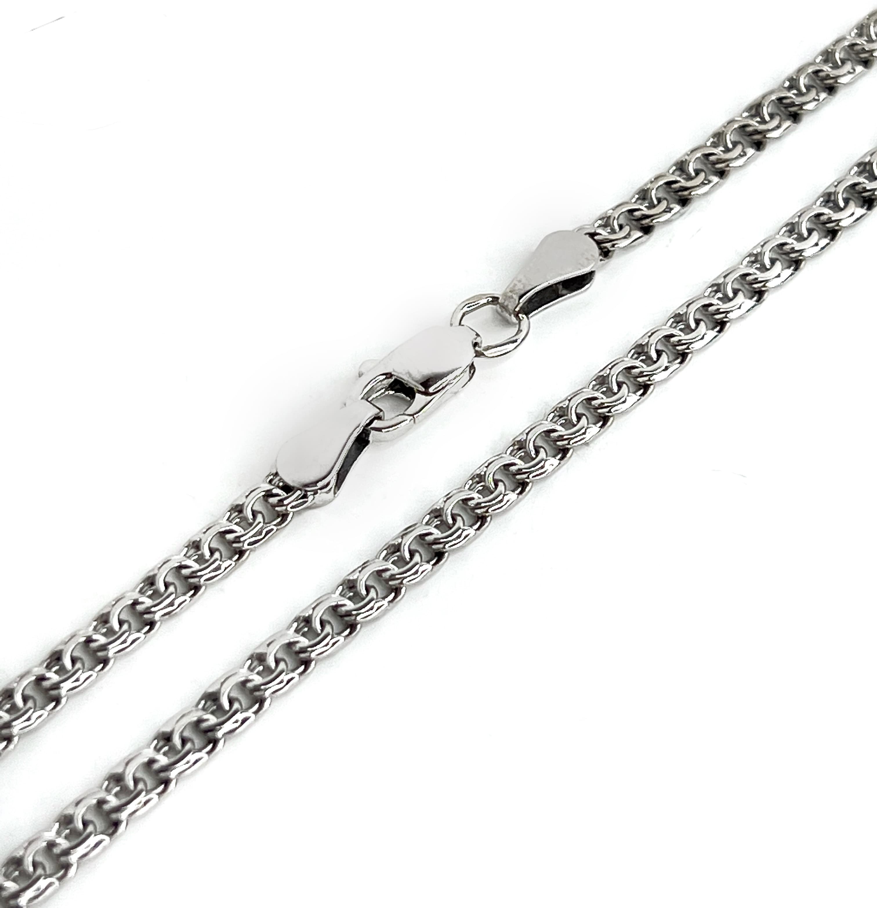 Ланцюжок арабський бісмарк з білого золота 201-0002.11