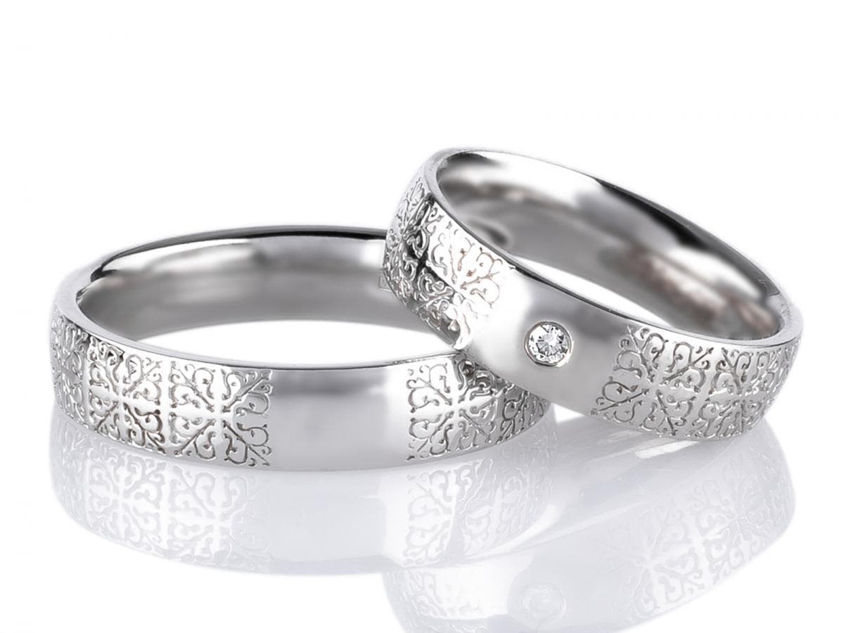 Обручка "Сангай" з білого золота 200-0020 (20)