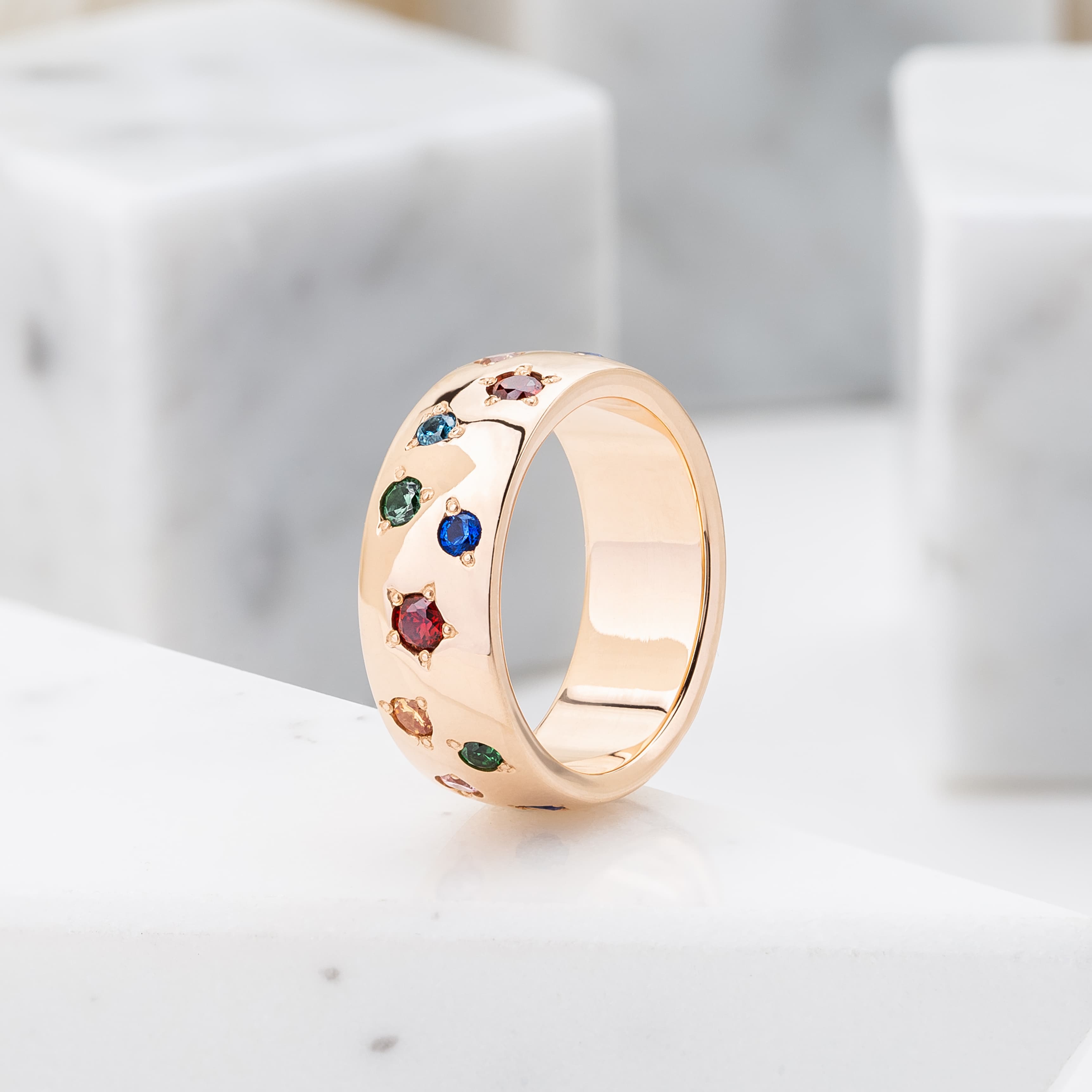 Перстень з куб. цирконами "Sangria" 160-0222 (16,5)