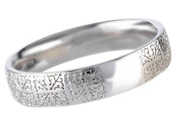 Обручка "Сангай" з білого золота 200-0020 (20)