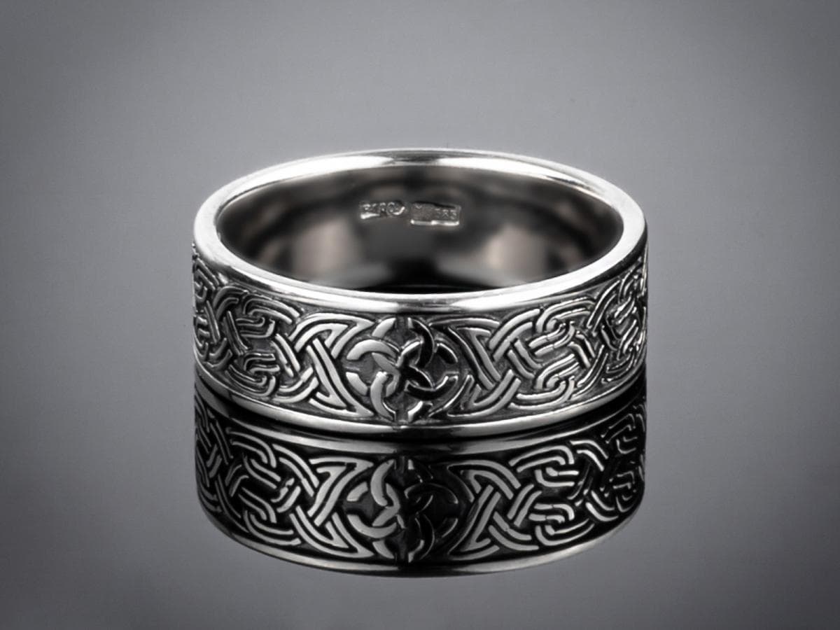 Перстень чоловічий  "Скандинав" з білого золота 200-0190 MAN (19)