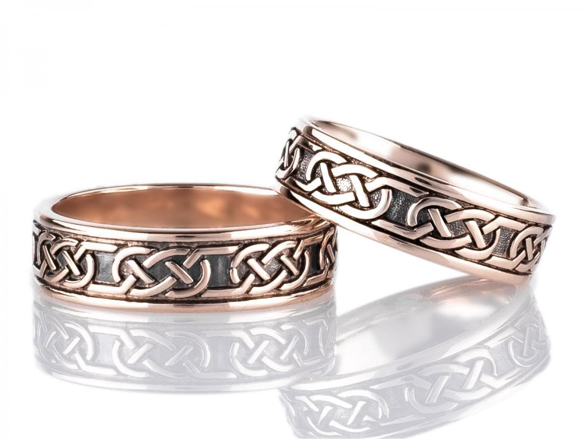 Обручка "Магма" з червоного золота 100-0174 (16)