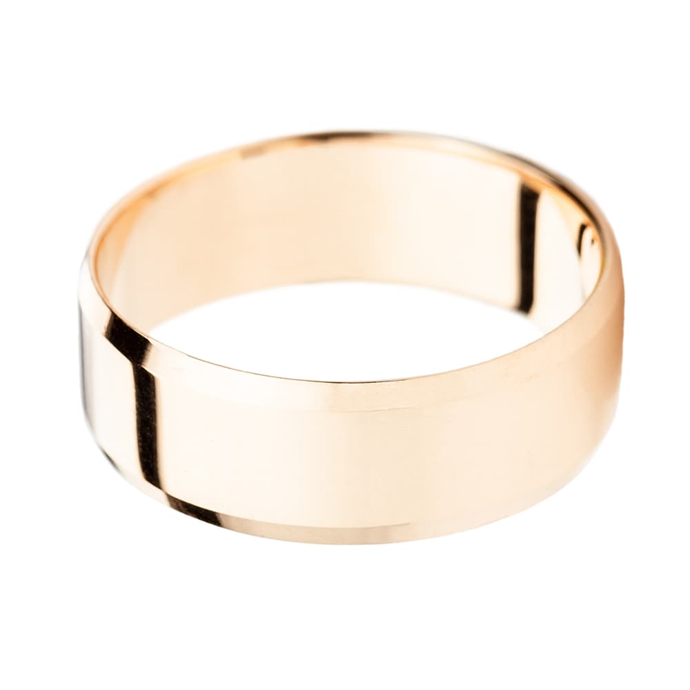 Обручка американка з фаскою з червоного золота 7 мм 100-0770 (21)