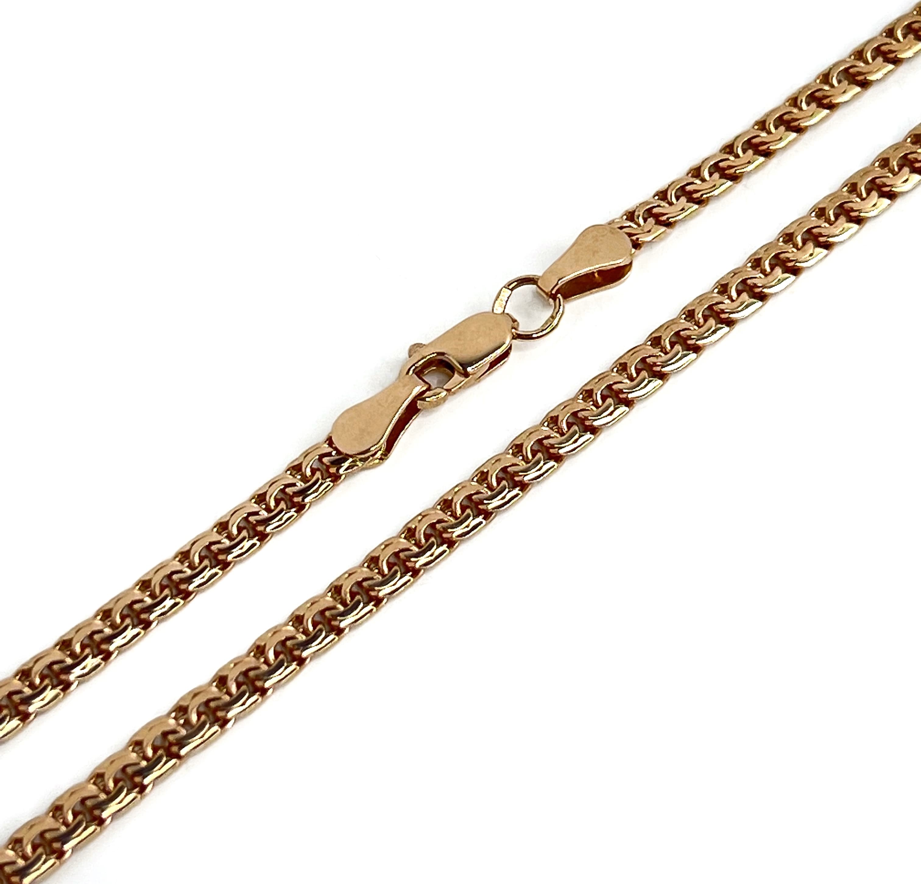 Ланцюжок арабський бісмарк з червоного золота 101-0002.16