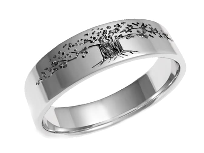 Обручка "Дерево життя" білого золота 200-0165 (17)