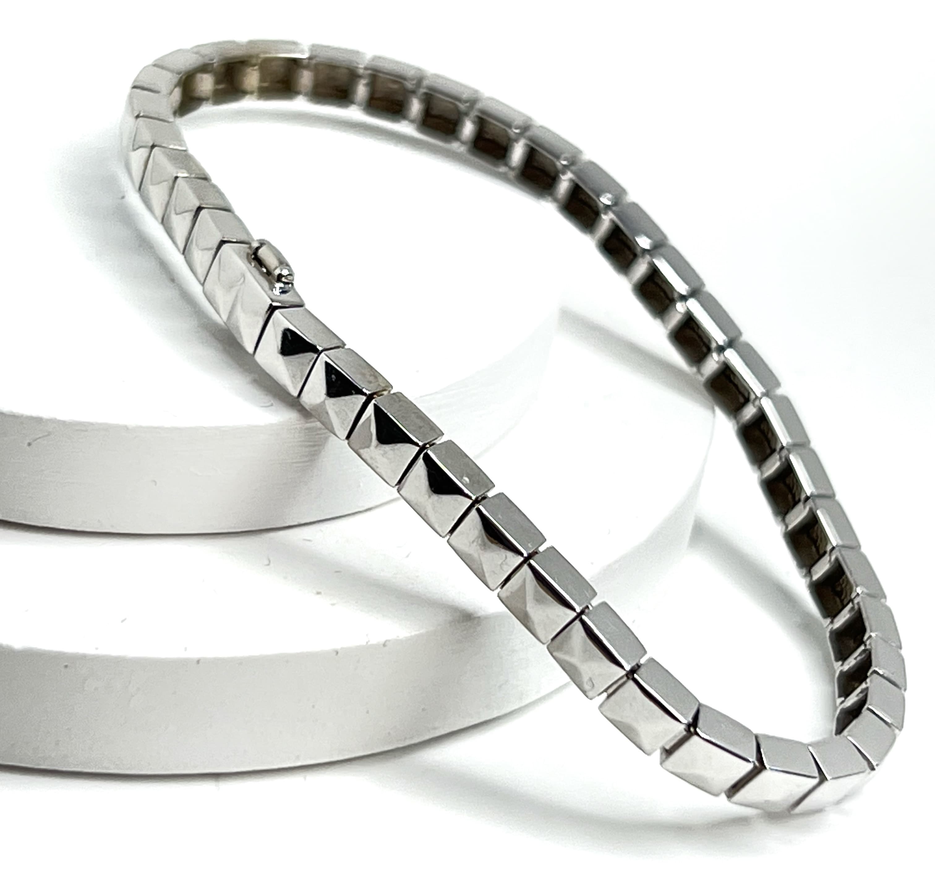 Браслет "Шоколад" з білого золота 202-0103