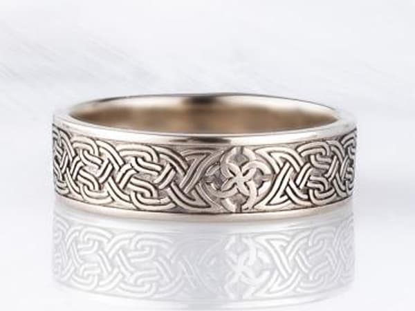 Обручка "Скандинавська казка" з білого золота 200-0190 (16,5)