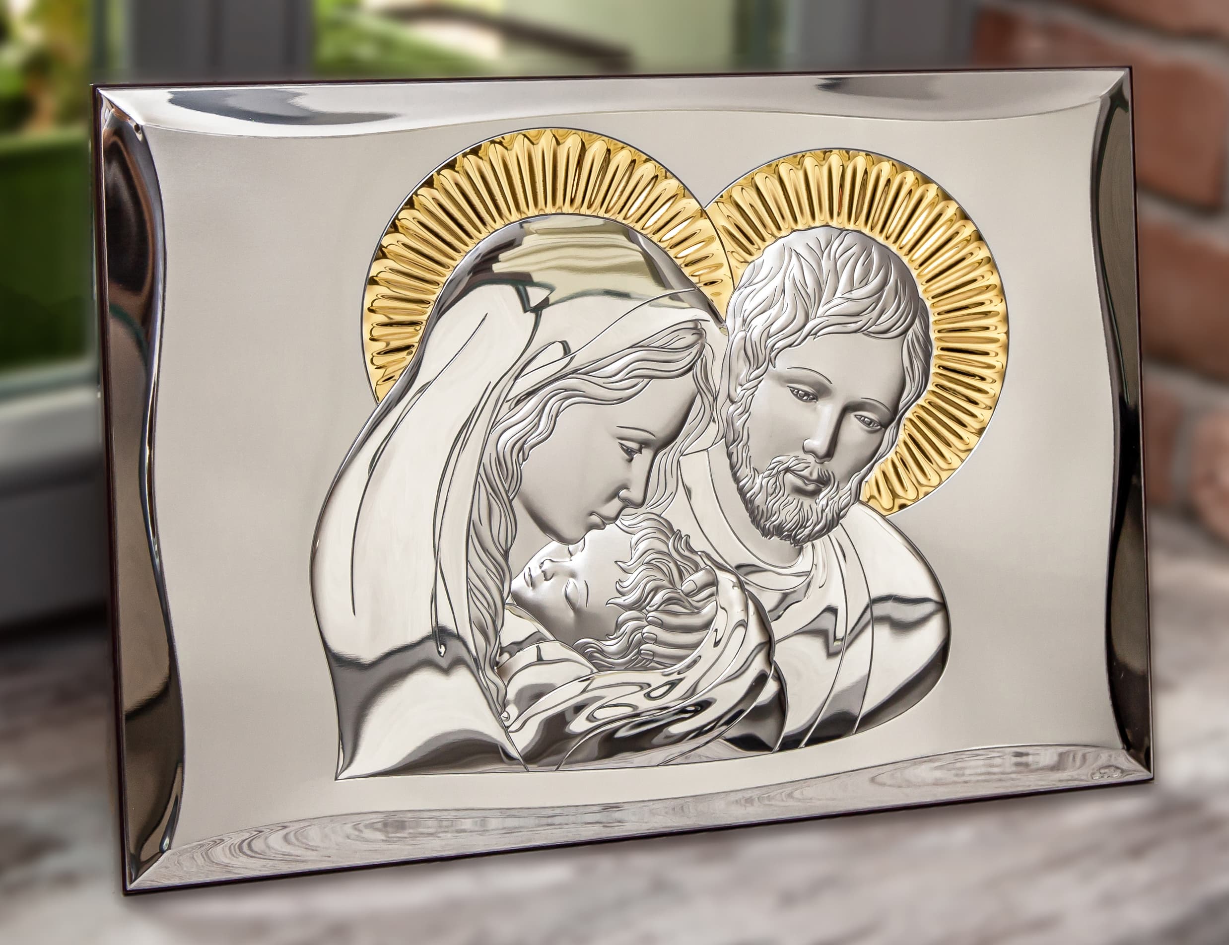 Ікона срібна Свята Родина з позолотою 28x40см 81301.6L.ORO (28x40)