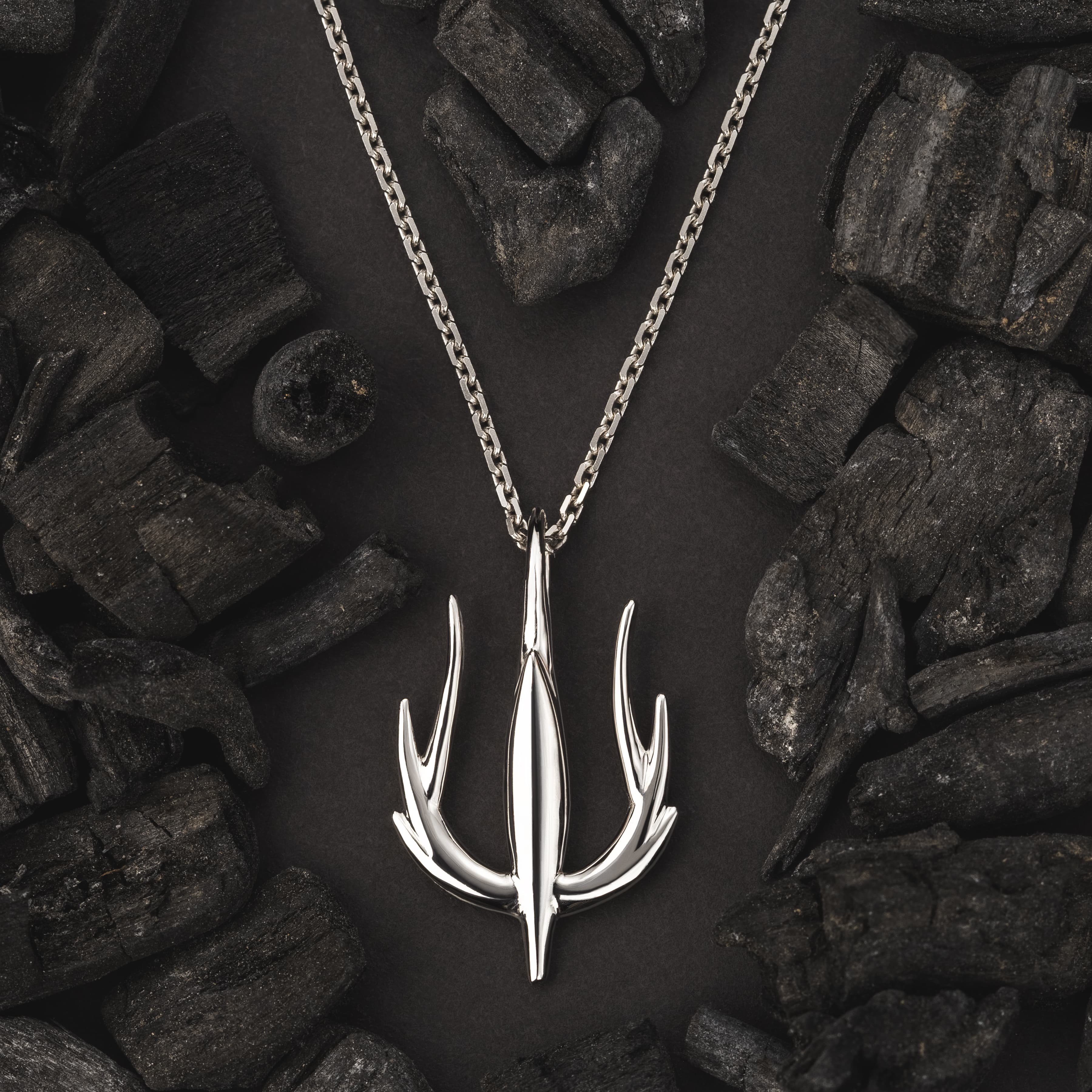 Тризуб "Fire" з білого золота